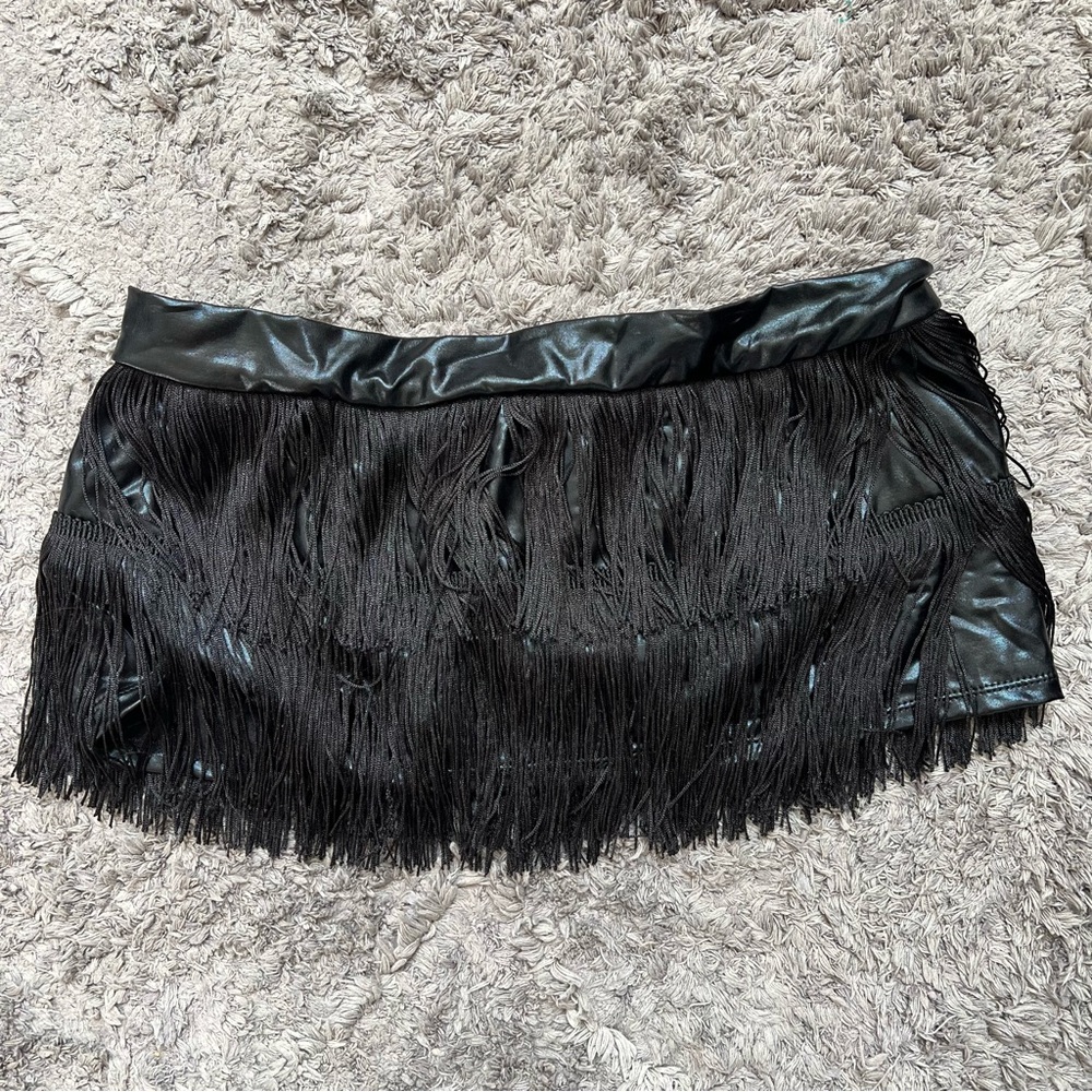 Halloween fringe skirt burlesque flapper